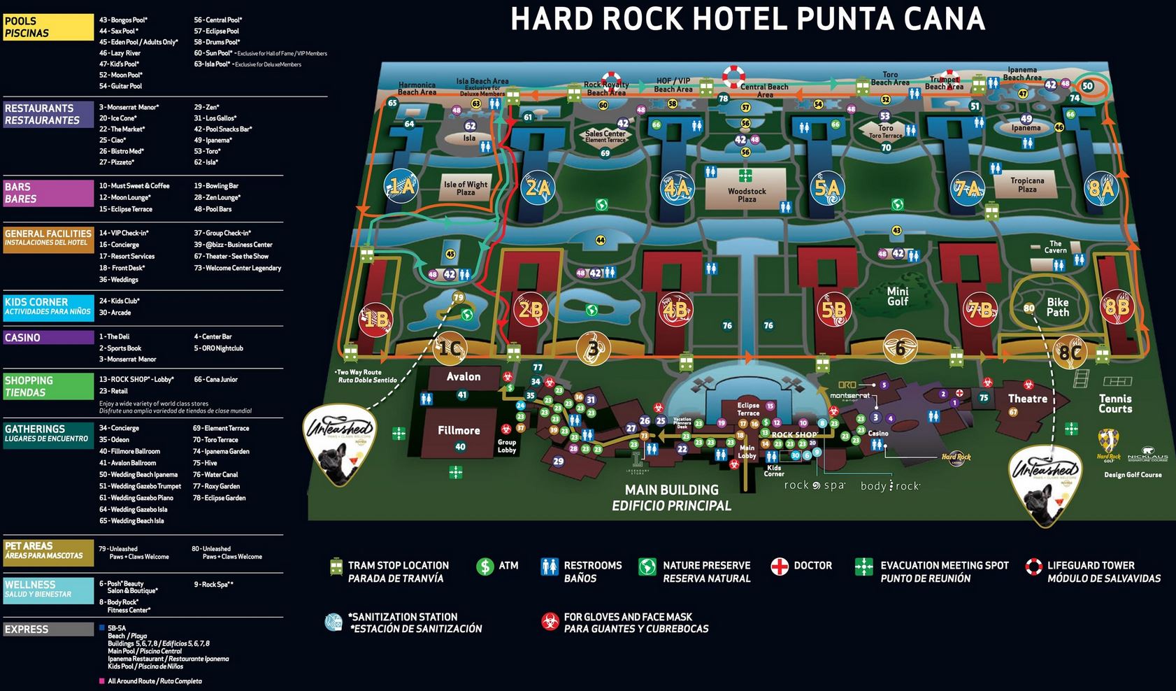 Hard Rock Punta Cana Map