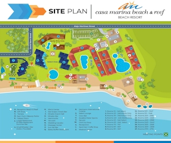 Casa Marina Beach & Reef Resort Map Layout