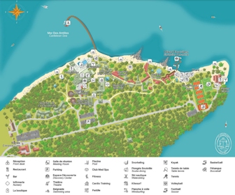 Club Med Les Boucaniers /Buccaneer's Creek Resort Map Layout