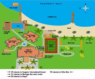 Coyaba Beach Resort Map Layout