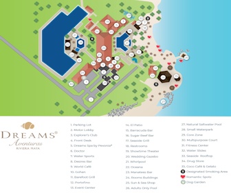 Dreams Aventuras Riviera Maya Resort Map Layout