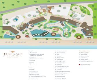 Dreams Estrella del Mar Resort Map Layout
