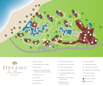 Dreams Las Mareas Resort Map Layout