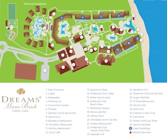 Dreams Macao Beach Punta Cana Resort Map Layout