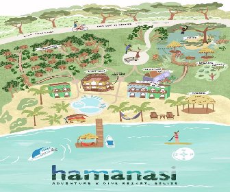 Hamanasi Adventure and Dive Resort Map Layout