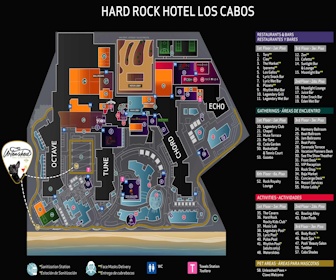 Hard Rock Hotel Los Cabos Resort Map Layout
