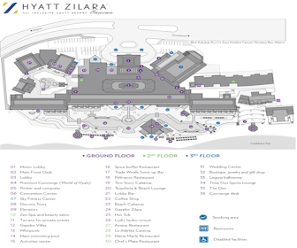 Hyatt Zilara Cancun Resort Map Layout