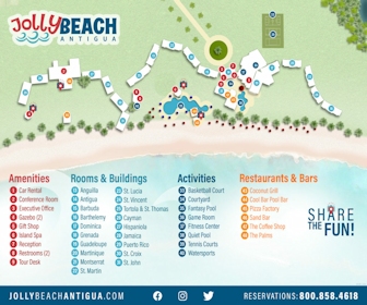 Jolly Beach Antigua Resort Map Layout