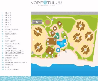 DKore Tulum Retreat and Spa Resort Map Layout