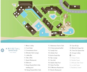 Krystal Grand Los Cabos Resort Map Layout