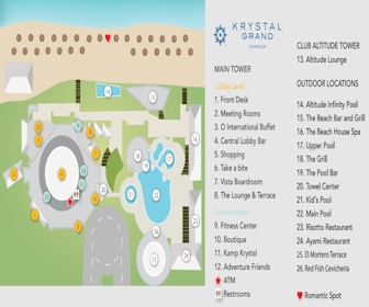 Hotel Krystal Grand Cancun Map Layout