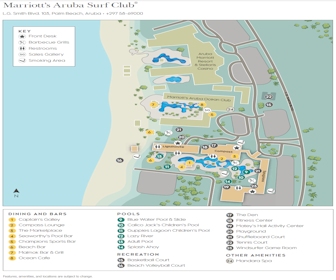 Marriott's Aruba Surf Club Resort Map Layout