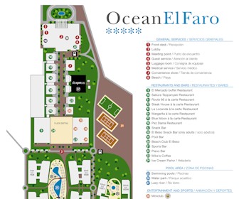 Ocean El Faro Resort Map Layout