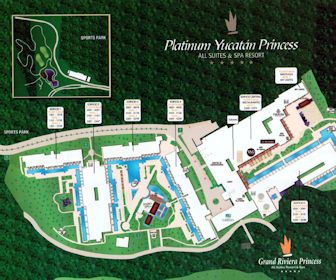Platinum Yucatan Princess Resort Map Layout