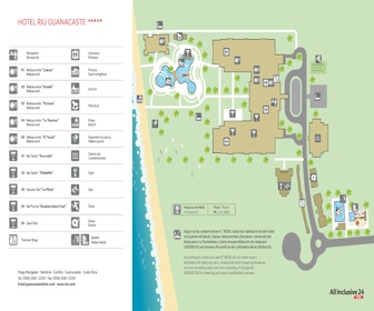 Riu Guanacaste Resort Map Layout