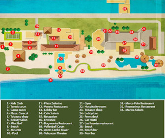 Royal Solaris Cancun Resort Map Layout