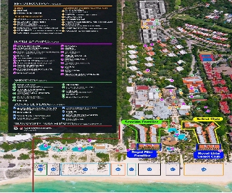Sandos Playacar Beach Resort Map Layout