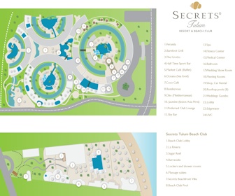 Secrets Tulum Resort & Beach Club Map Layout