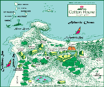 The Cotton House Mustique Resort Map Layout