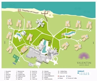 Valentin Cayo Cruz Resort Map layout
