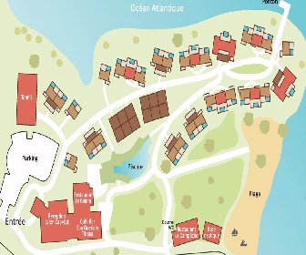 Les Villas du Lagon Resort & Spa Map Layout