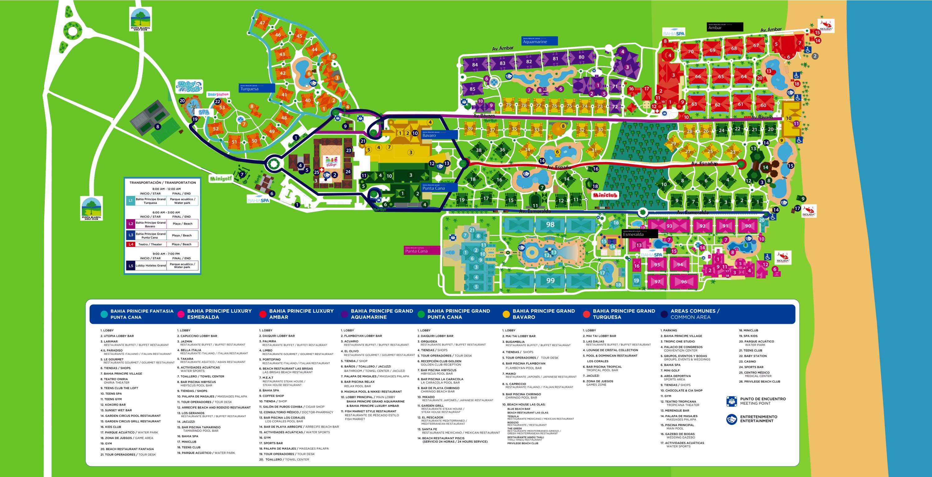 Resort Map Bahia Principe Grand Turquesa Punta Cana D R 