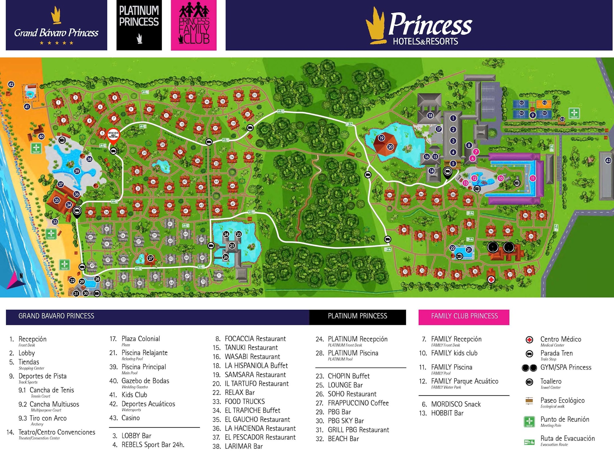 Map BavaroPrincess PuntaCana 