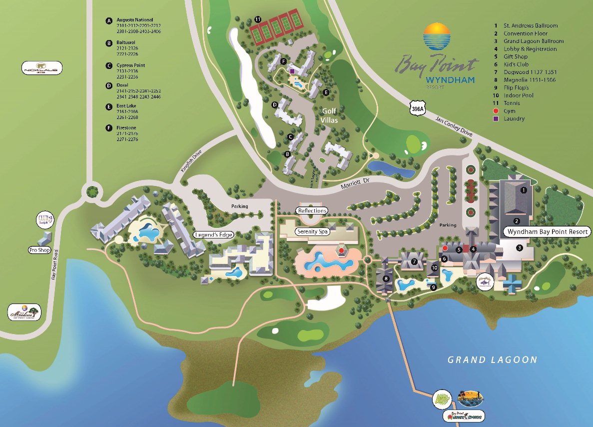 Resort Map | Sheraton Bay Point Resort | Florida