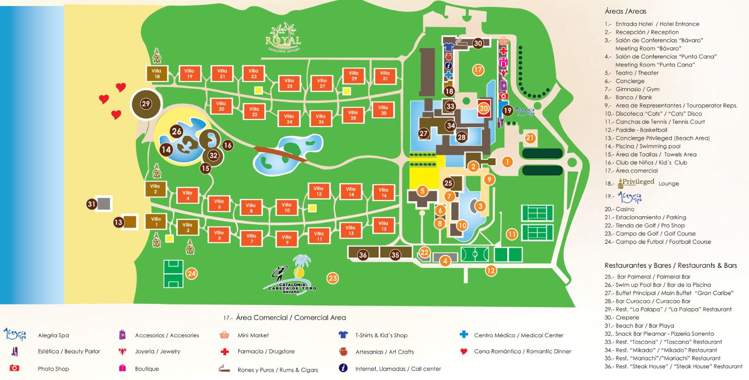 Barcelo Bavaro Beach Resort Map