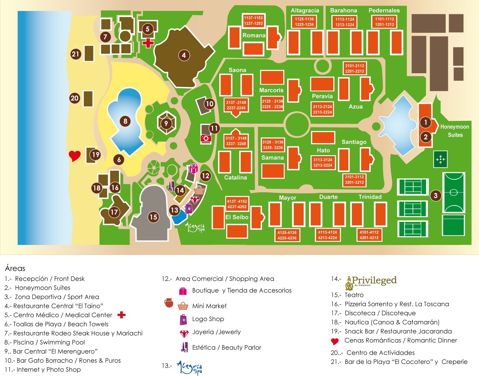 Resort Map | Catalonia Bayahibe | Bayahibe, Dominican Rep.