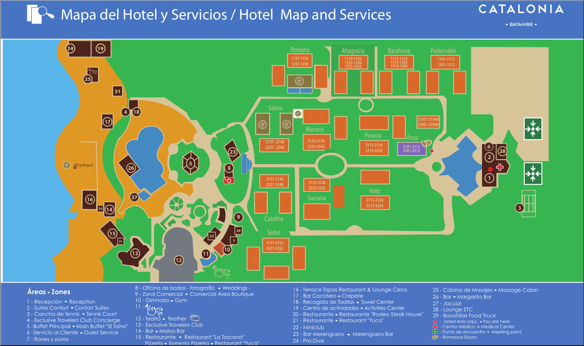 Resort Map | Catalonia Bayahibe | Bayahibe, Dominican Rep.