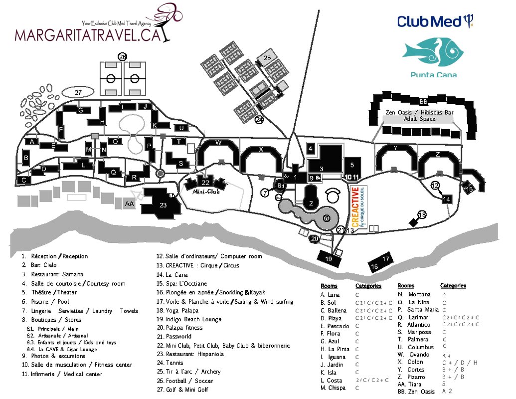 Resort Map | Club Med Punta Cana | Punta Cana, .