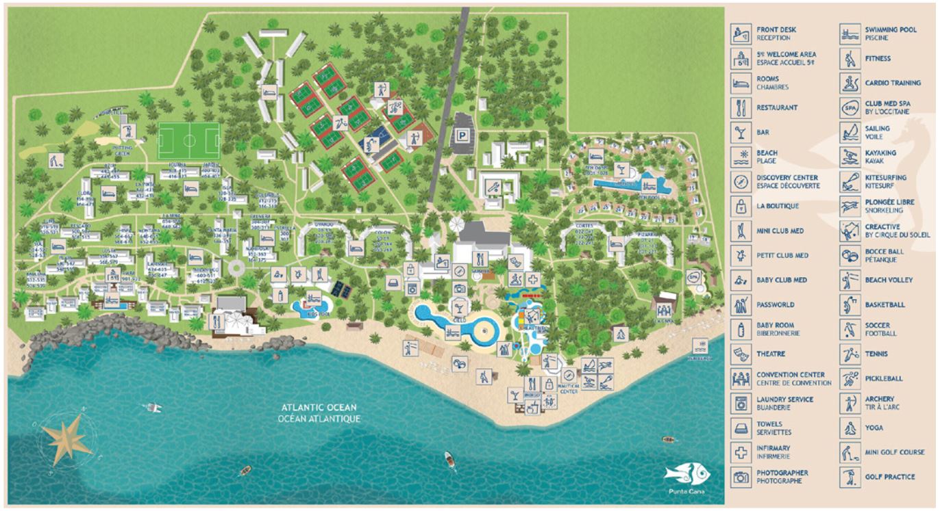 Resort Map | Club Med Punta Cana | Punta Cana, .