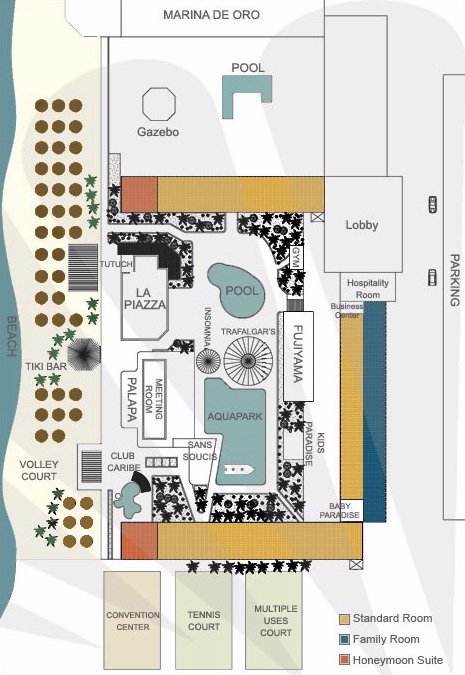 Resort Map | Crown Paradise Club | Puerto Vallarta, Mexico