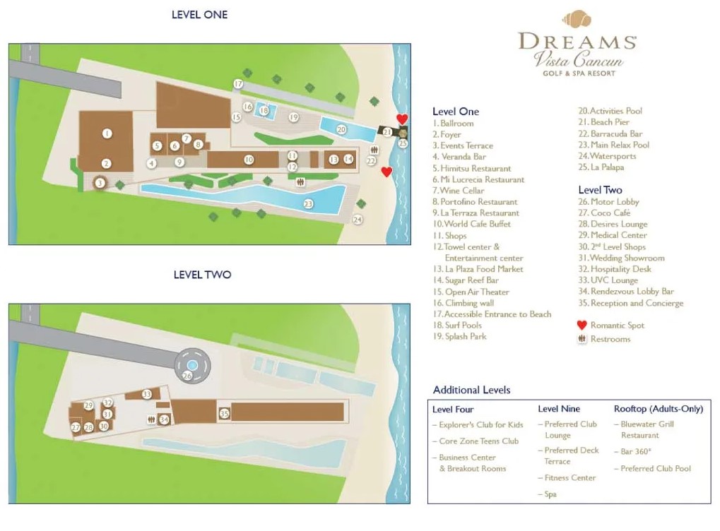Resort Map Dreams Vista Cancun Golf & Spa Resort Cancun, Mexico