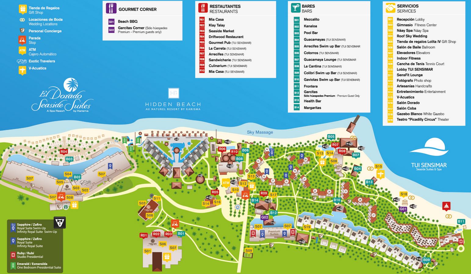 Map Of El Dorado Royale Resort In Mexico - Get Latest Map Update
