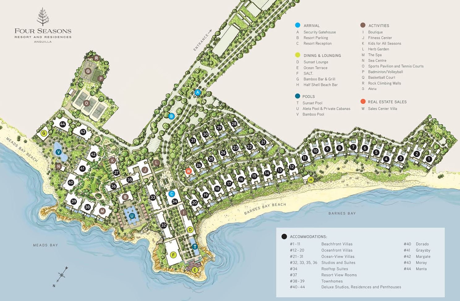 Resort Map Four Seasons Resort And Residences Anguilla