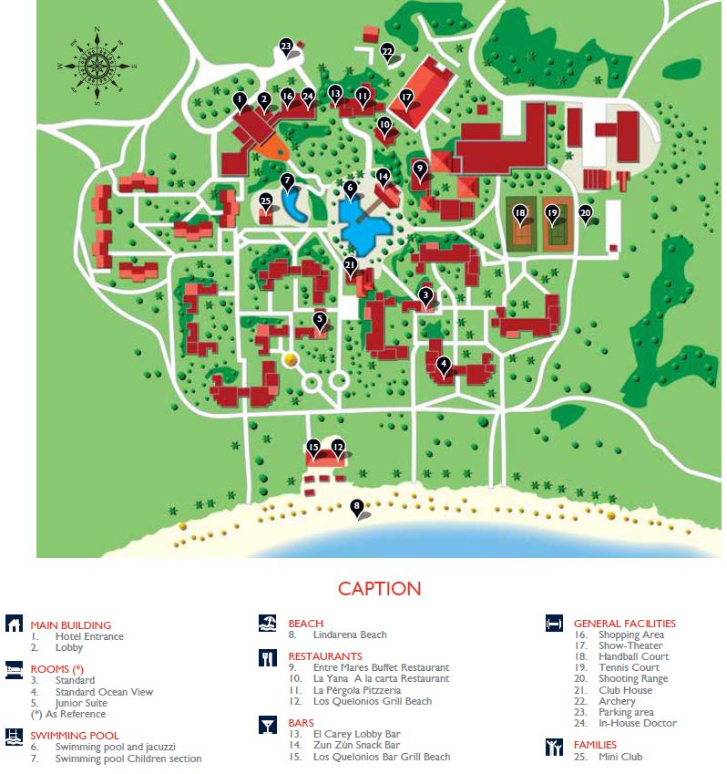 Resort Map | Starfish Cayo Largo | Cayo Largo, Cuba