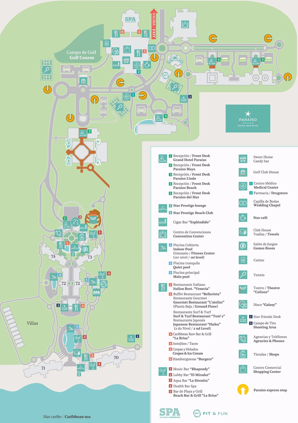 Resort Map Iberostar Grand Paraiso Riviera Maya Mexico - Bank2home.com