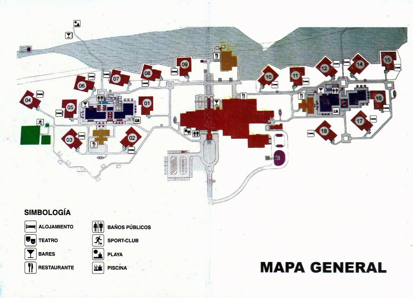 Resort Map Hotel ROC Casa del Mar Cayo Santa Maria, Cuba