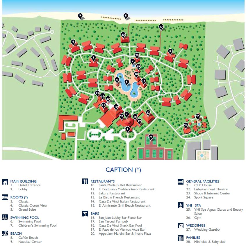 Resort Map | Melia Cayo Santa Maria | Cayo Santa Maria, Cuba