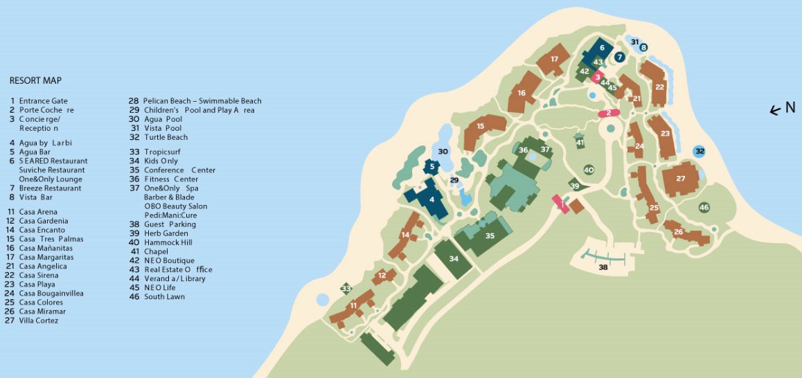 Resort Map, One & Only Palmilla