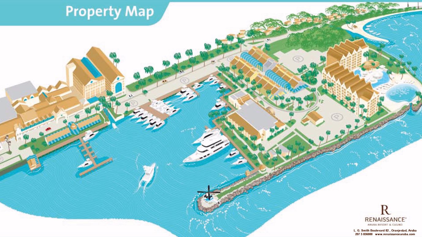 Resort Map Renaissance Wind Creek Aruba Resort Aruba