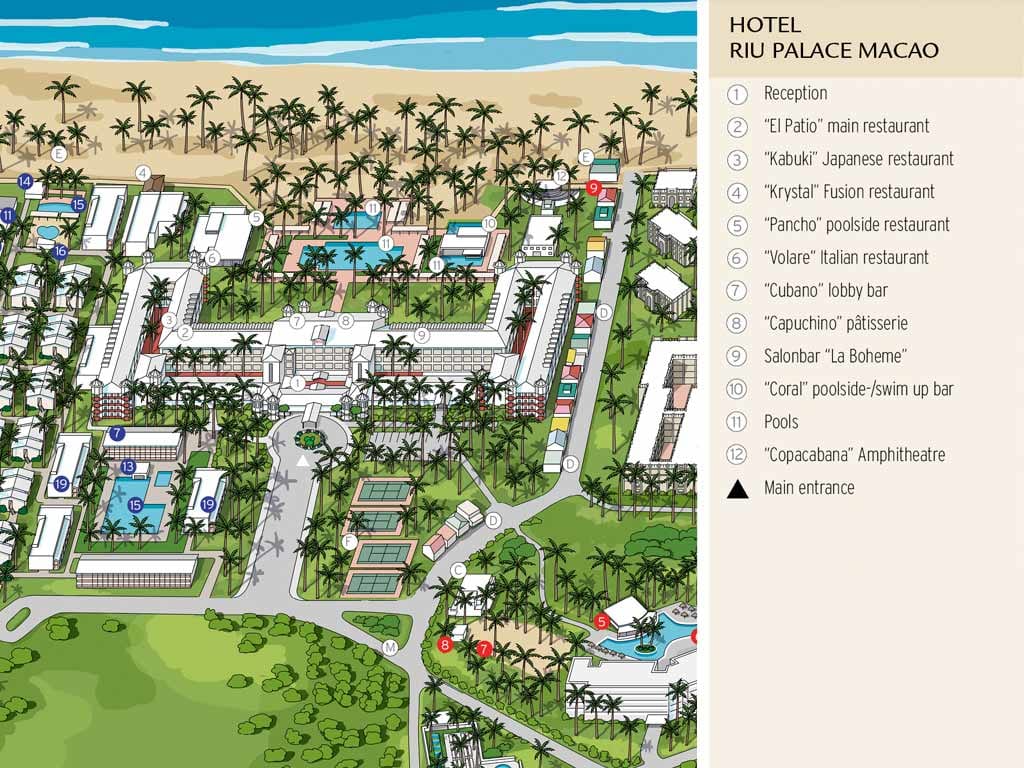 Resort Map | Riu Palace Macao | Punta Cana, D.R.