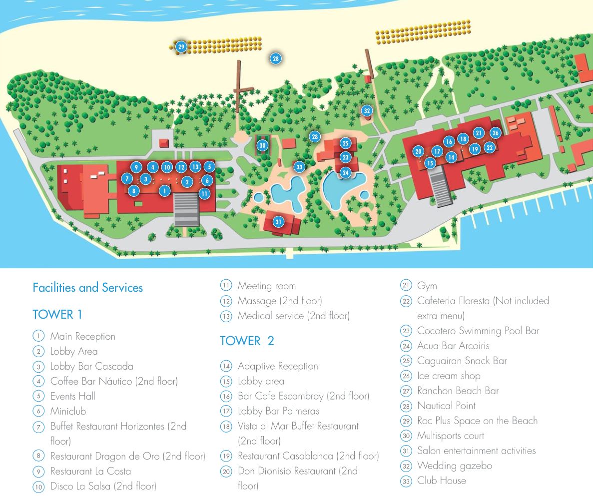 Resort Map | Roc Varadero | Varadero, Cuba