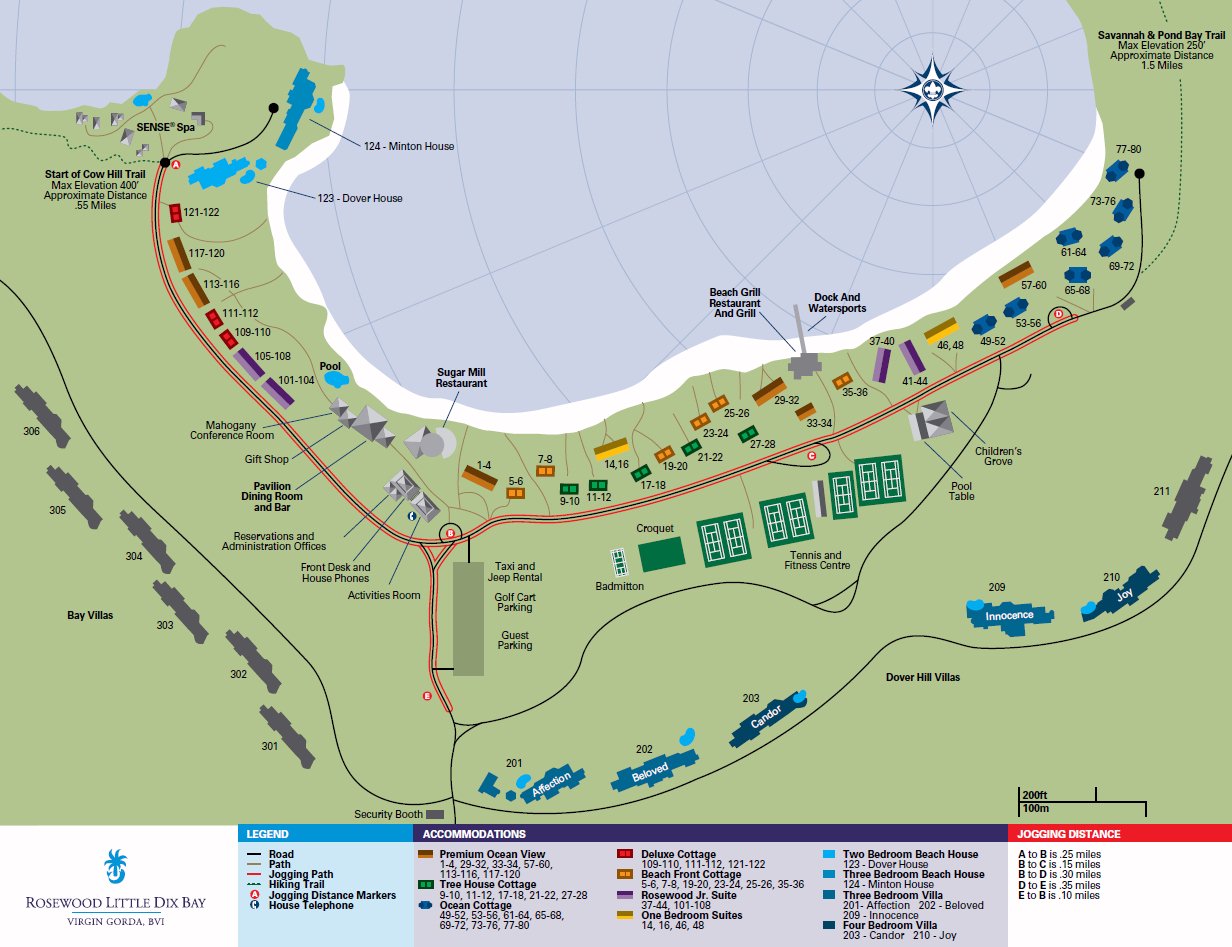 Property Map for the Little Dix Bay.