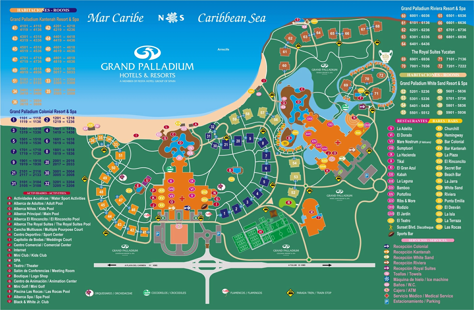 Grand Mayan Resort Riviera Maya Map