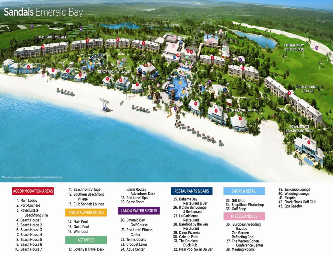 Sandals Royal Caribbean Resort Map