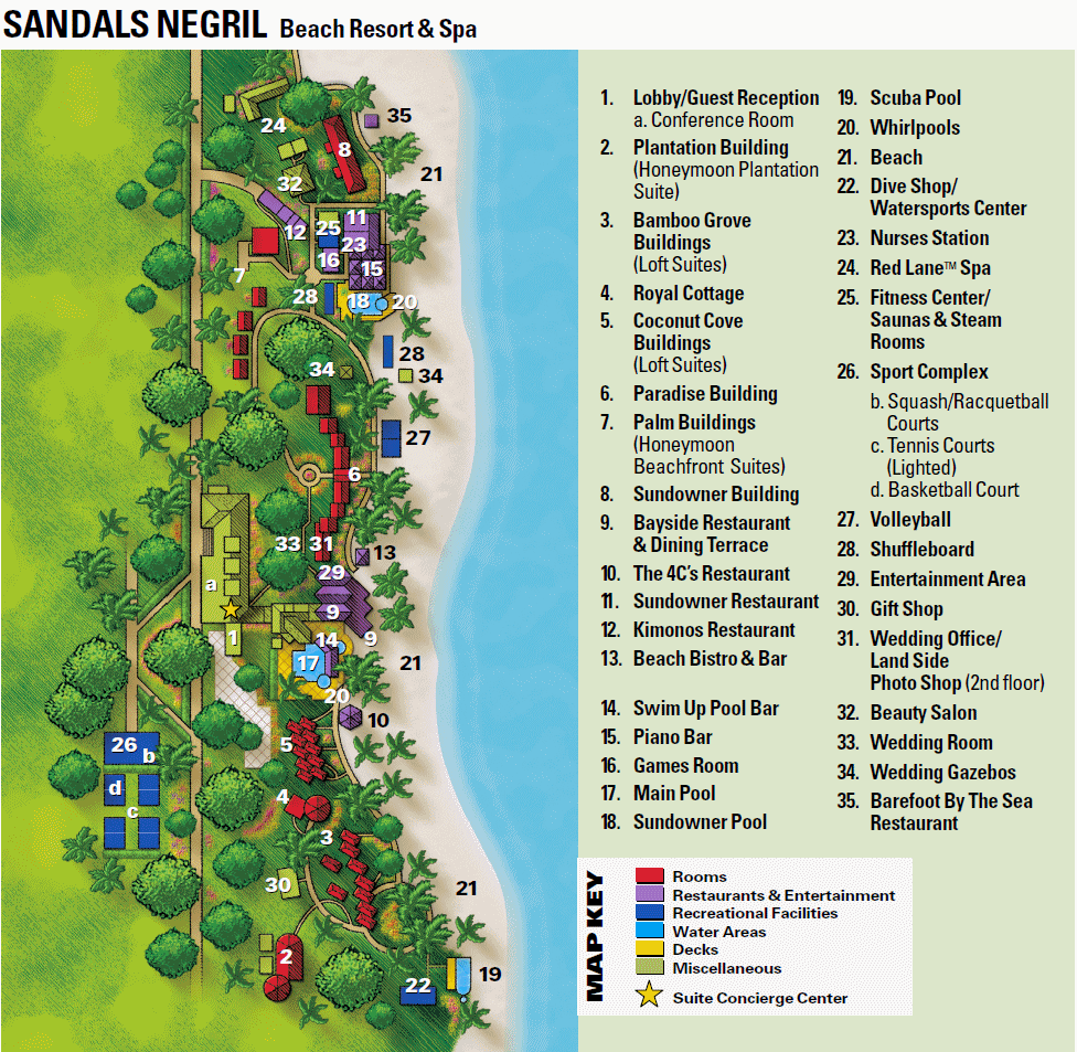 sandals barbados resort map