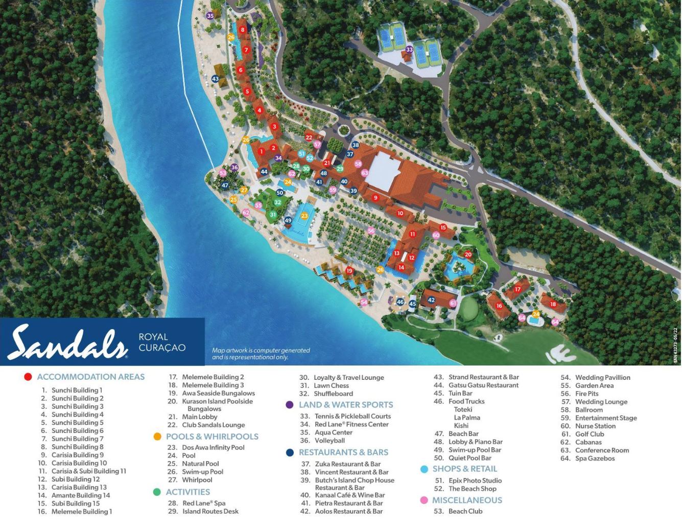 sandals barbados resort map